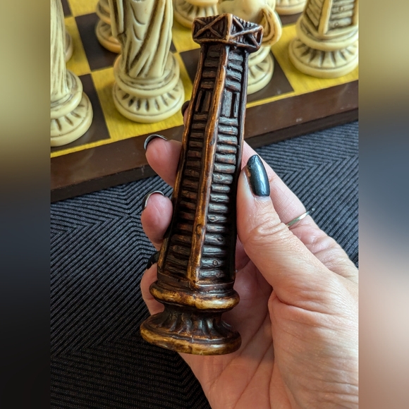 Carved Bone Chess Set From Italy - Picture 10 of 10